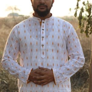 Exclusive Pure Cotton White Panjabi 600