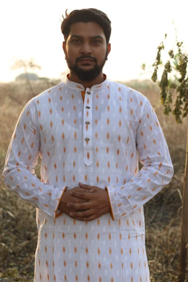 Exclusive Pure Cotton White Panjabi 600