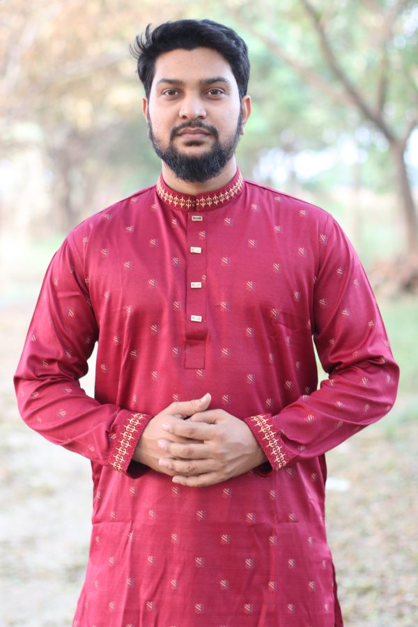 Combo Black and Maroon Premium Panjabi - 506+508 - Image 3